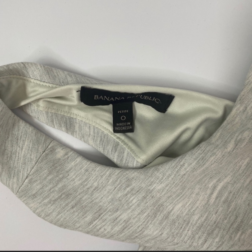 Banana Republic Light Heather Grey Cross Back Ponte Knit Dress - Picture 5 of 7